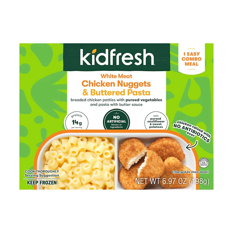 Kidfresh pileći komadići od bijelog mesa i tjestenina s maslacem