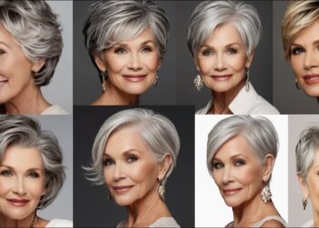 Top frizure 2025 za žene starije od 60 i 70 s tankom sivom kosom