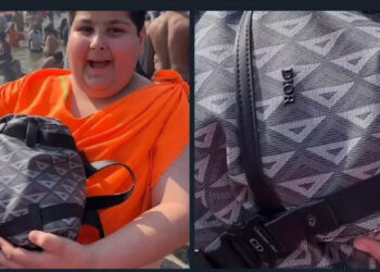 10-godišnji duhovni influencer Abhinav Arora izaziva polemike na Maha Kumbh Mela s luksuznim Dior ruksakom