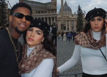 Supruga Ronalda Acuña Jr., Maria Laborde, pokazuje bicep pump nakon intenzivnog vježbanja u teretani