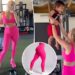 Brittany Mahomes u teretani u podebljanoj All-Pink aktivnoj odjeći