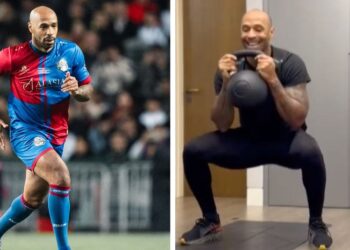 Arsenal legenda Thierry Henry dokazuje da je u skladu s ovim finišerom za 4-gužvu s pluća