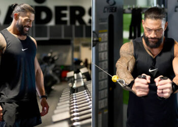 Roman Reigns trenira gornji dio tijela prije WrestleMania 41