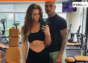 Shikhar Dhawan sa svojom novom djevojkom Sophie Shine, pogledajte njihovu rutinu vježbanja, snažna je kao ………….