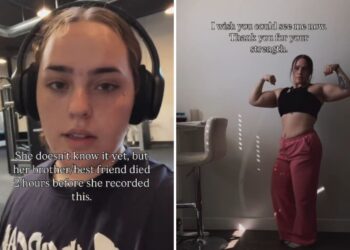 Žena snima sebe u teretani, ne shvaćajući da će uskoro izgubiti brata.