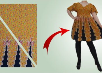 Vrlo lako samo 2 metra tkanina izrezana u 10 minuta, a za početnike šivate samo 10 minuta ✂️ za početnike