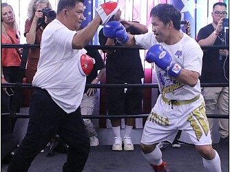 Pacquiao pokazuje vintage formu tijekom vježbanja na medijskom danu u teretani Wildcard