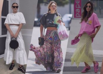 Modni trendovi 2025 – Kako kombinirati majicu i suknju u boho stilu, fotografije