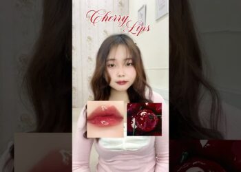 Cherry Lip Combo #liptint #lipcombo #tutorial #lipgloss #douyin #trend #kbeauty