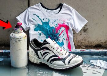 🌈🎨 Svoje cipele od 1000 dolara i bijelu majicu transformiram vodenom magijom i bojom u spreju!