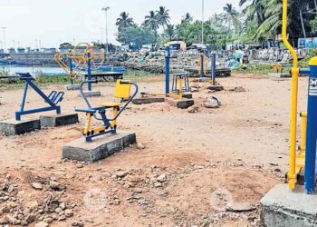 Otvorena teretana postavljena na plaži Marina, Beypore | Priče iz Kerale