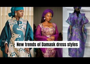 Novi trendovi afričkih stilova odijevanja od damasta za posebne prigode za žene