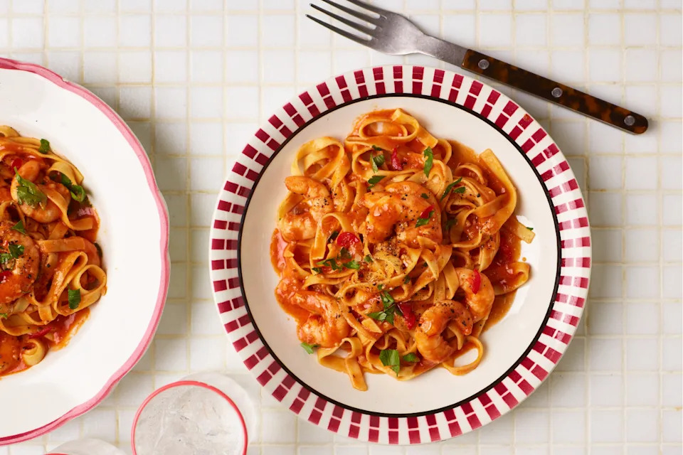 Air friteza kozice pil pil tjestenina.