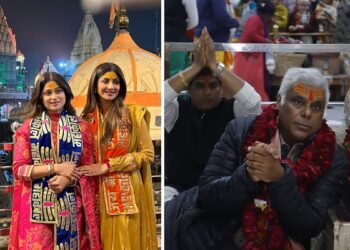 Glumci Shilpa, Shamita Shetty i Ashish Vidyarthi mole se u hramu Mahakaleshwar u Ujjainu — VIDEO