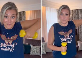 U 41. godini Sara Davies koristi ovu 10-minutnu vježbu za jačanje mišića ruku nakon gubitka težine od 3 kamena.