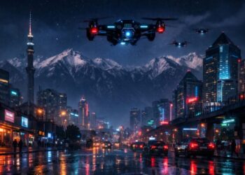 Dronovi uzlaze u nebo Almatije radi održavanja javnog reda