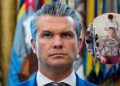 ‘Patetični’ Pete Hegseth optužen za ‘našminkan’ nastup u ‘sramotnom’ videu vježbanja — pokušava podići 315 funti kao ministar obrane.