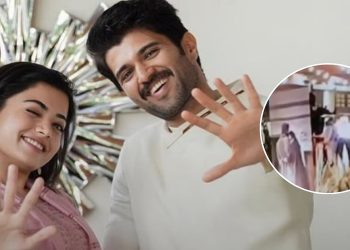 Unutrašnji video otkriva Sangeet lokaciju Rashmike Mandanne i Vijaya Deverakonde ukrašenu njihovim golemim, neviđenim fotografijama