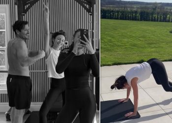 Sparni trening Michelle Keegan i Marka Wrighta bez majice