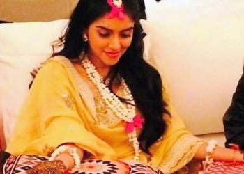 Rijetke mehendi slike zvijezde ‘Ghajini’ Asine Thottumkala u prekrasnoj raznobojnoj lehengi