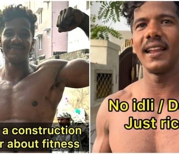 Građevinski radnik u Chennaiju gradi trbušne mišiće ugljikohidratima i petodnevnom teretanom: Bez idli-dosa dijete, uz bijelu rižu u sva tri obroka