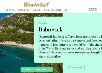 Dubrovnik ponovo u vrhu svjetskih destinacija održivog turizma