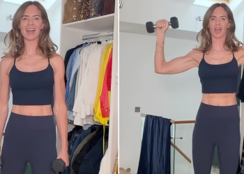 Trinny Woodall, 62, dijeli svoj 10-minutni trening za užurbana jutra
