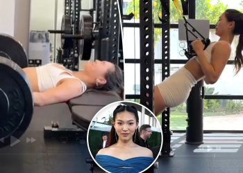 Djevojka Mylesa Garretta, Chloe Kim, privlači pažnju u potpuno bijeloj teretnoj odjeći.