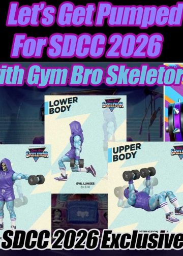 Nabrijajmo se za SDCC 2026 s Gym Bro Skeletorom