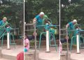 Viralni video starije žene u teretani u Bengaluru Parku osvojio internet (POGLEDAJTE)