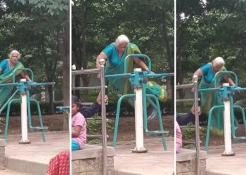 Viralni video starije žene u teretani u Bengaluru Parku osvojio internet (POGLEDAJTE)