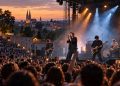 Fontaines D.C. na pozornici tijekom koncerta